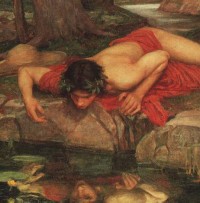 Narcissus forelsker sig i sit eget spejlbillede